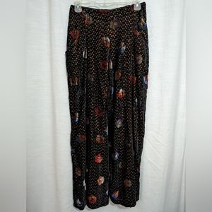 Eva Franco pasquette pansy floral polka dot fun formal fully lined pants size 4